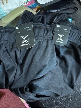 Xersion Men's Black 4XL Athletic Jogger Pants -2 pair NWT